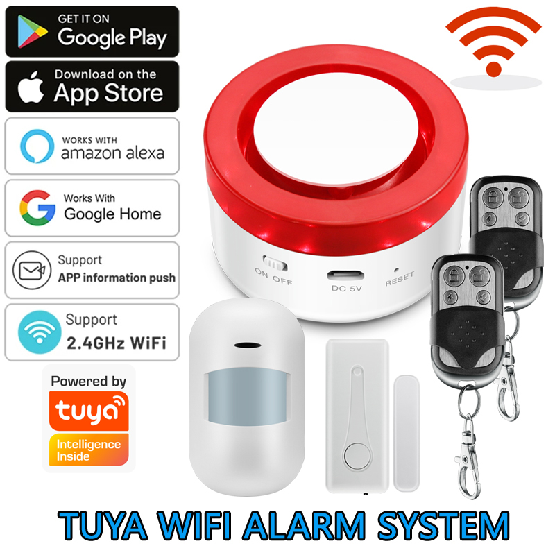 Sim Gsm Alarm - Alarm rumah WiFi Tuya sistem Alarm