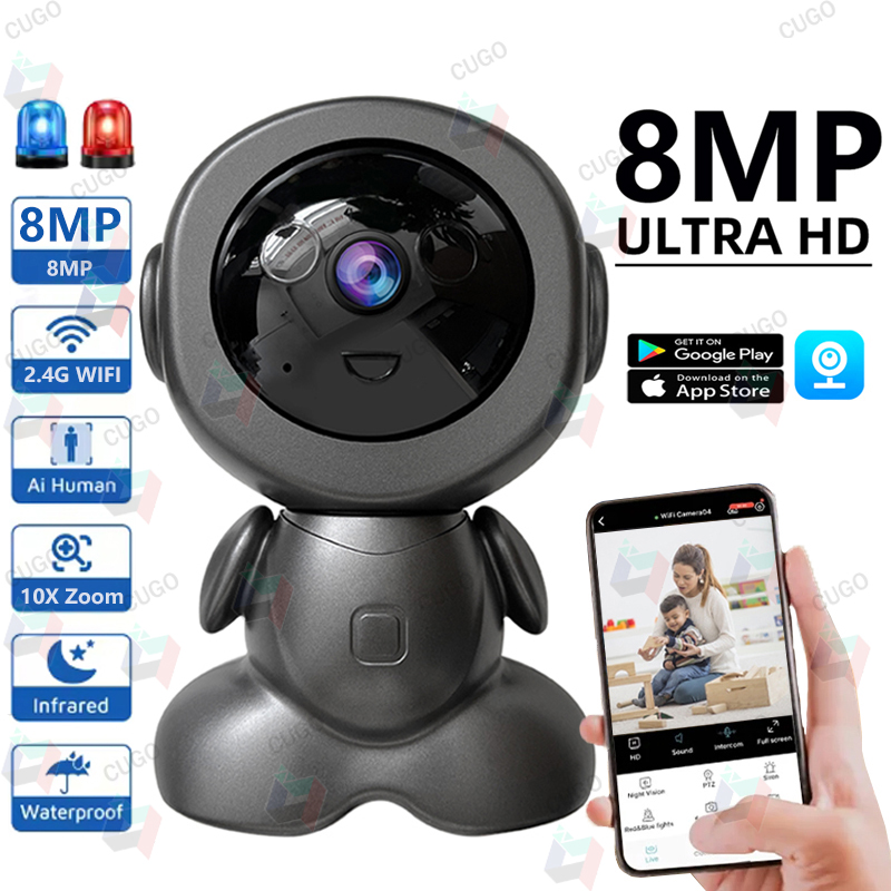 Kamera Robot Pengawas Wifi 8MP - Home Security Robot ulasan dan harga
