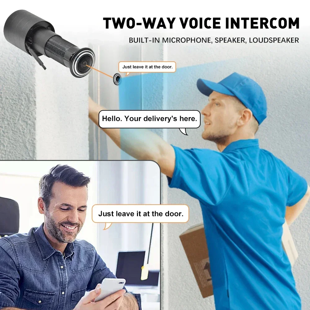 PEGATISAN 2K Wifi Tuya Lubang  - Home Security Front Door Camera ulasan dan harga