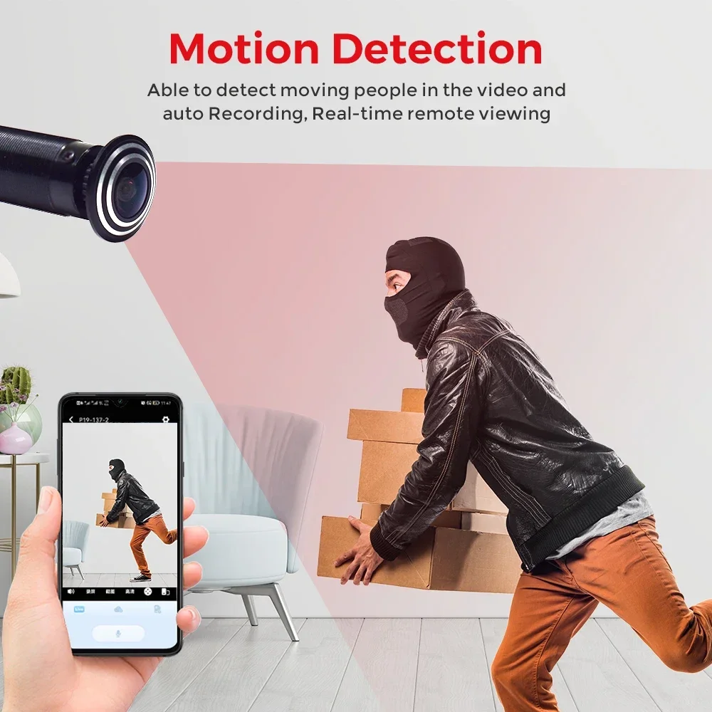 PEGATISAN 2K Wifi Tuya Lubang  - Home Security Front Door Camera ulasan dan harga