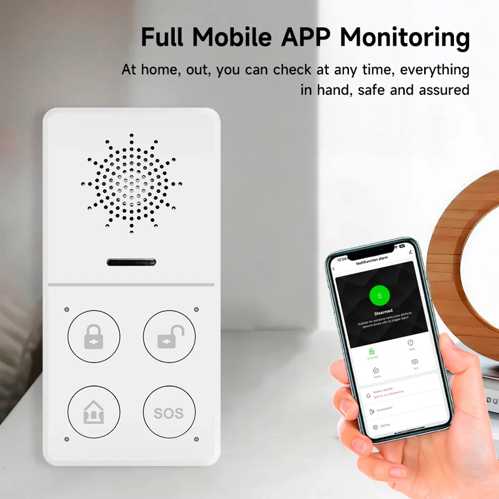Tuya Alarm keamanan Wifi tanpa - Sim Gsm Alarm ulasan dan harga