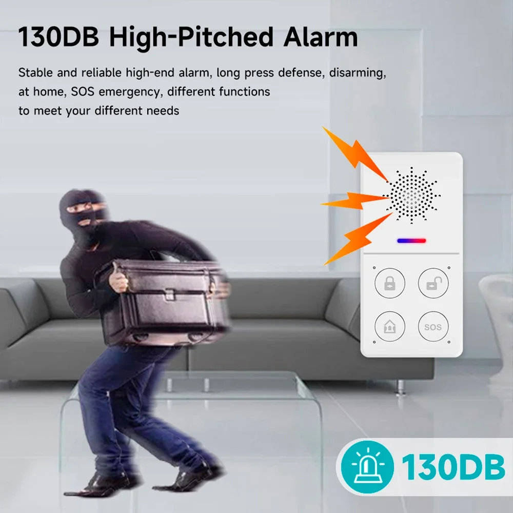 Tuya Alarm keamanan Wifi tanpa - Sim Gsm Alarm ulasan dan harga