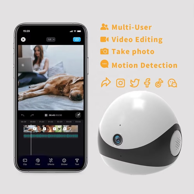 Kamera Robot Pendamping Hewan  - Home Security Robot ulasan dan harga