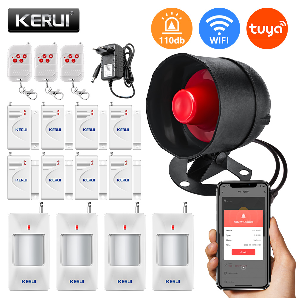 KERUI Tuya Speaker keras WIFI, - Sim Gsm Alarm ulasan dan harga