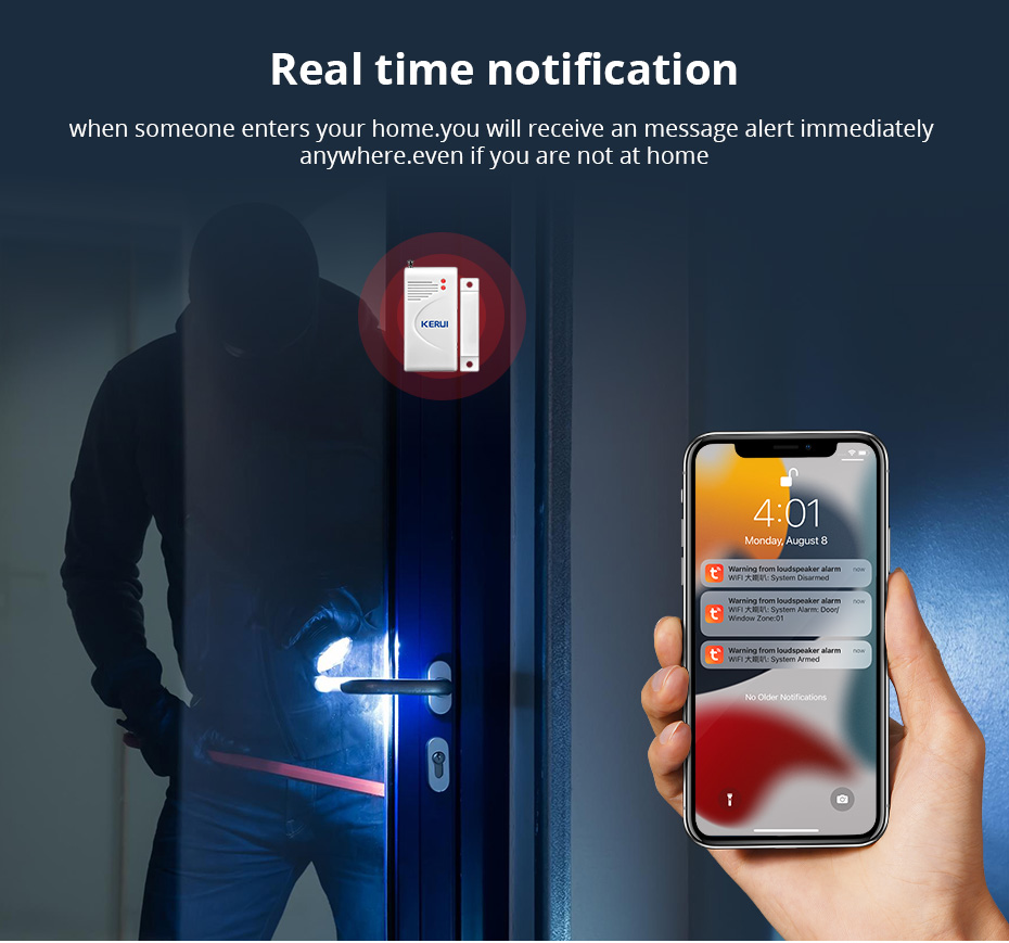 KERUI Tuya Speaker keras WIFI, - Sim Gsm Alarm ulasan dan harga